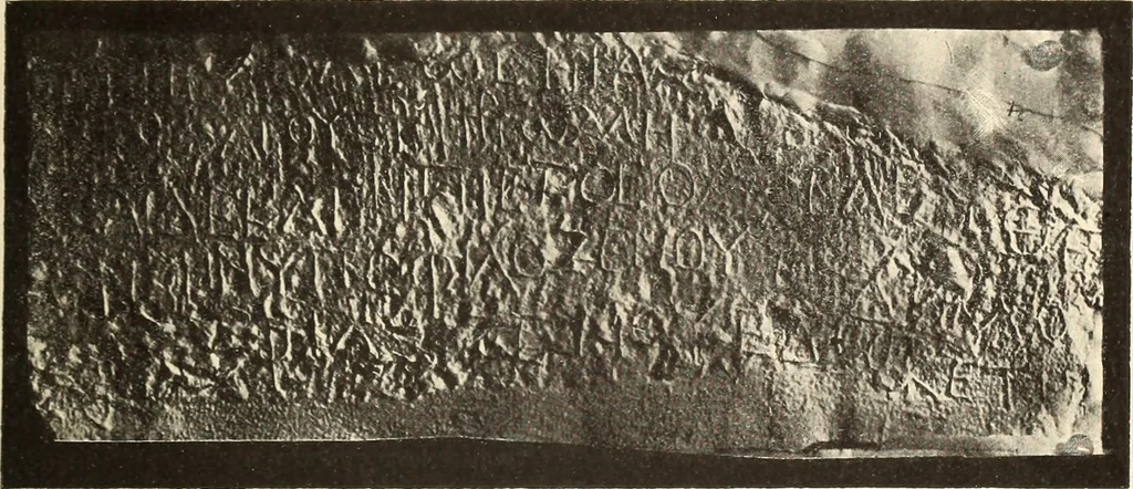 An illustration from Archaiologik ephmeris : ekdidomen hypo ts en Athnais Archaiologiks Hetairias, 1862, leaf 550