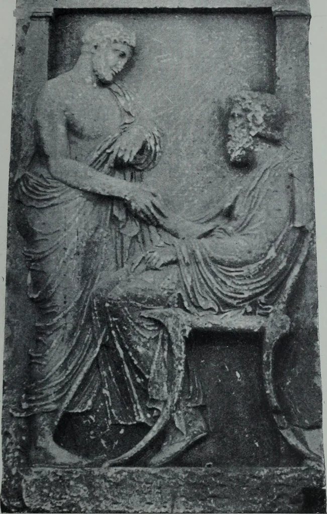 An illustration from Archaiologik ephmeris : ekdidomen hypo ts en Athnais Archaiologiks Hetairias, 1862, leaf 246