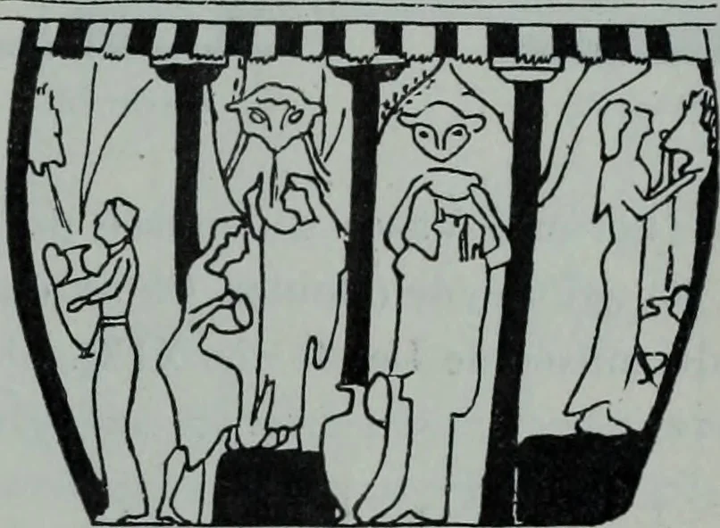 An illustration from Archaiologik ephmeris : ekdidomen hypo ts en Athnais Archaiologiks Hetairias, 1862, leaf 308