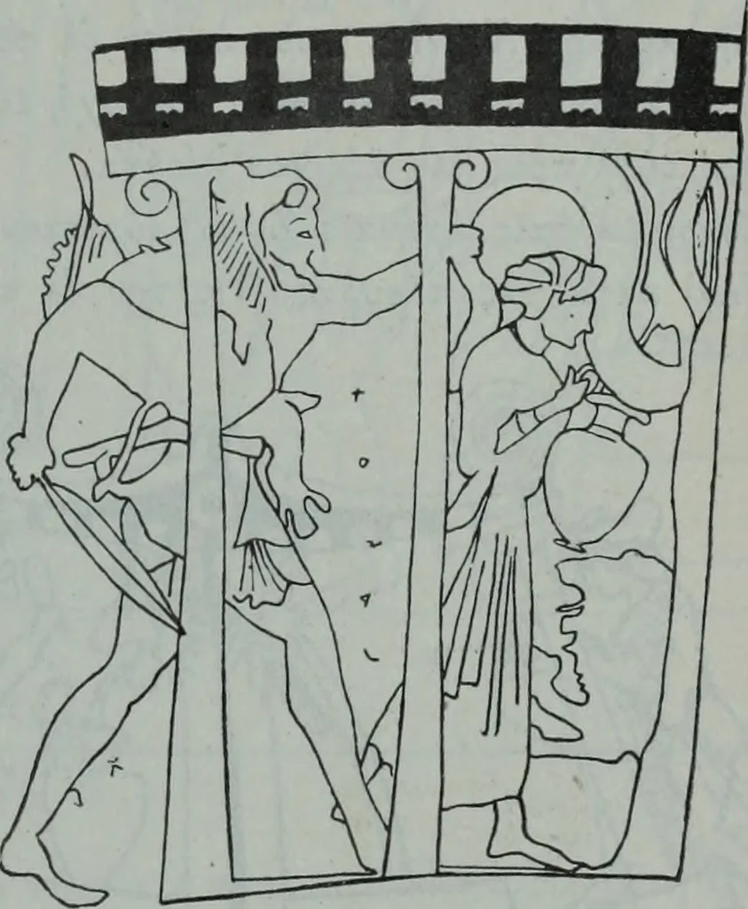 An illustration from Archaiologik ephmeris : ekdidomen hypo ts en Athnais Archaiologiks Hetairias, 1862, leaf 310