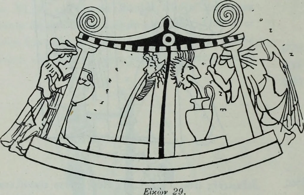 An illustration from Archaiologik ephmeris : ekdidomen hypo ts en Athnais Archaiologiks Hetairias, 1862, leaf 311