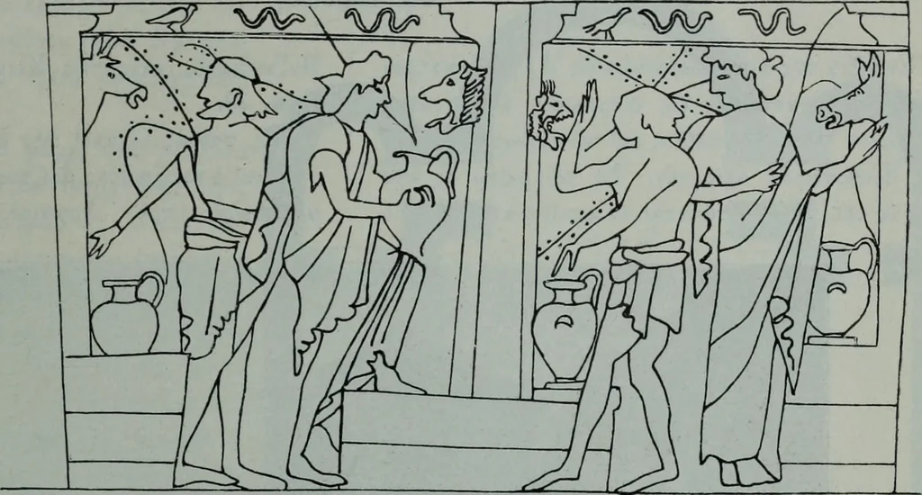 An illustration from Archaiologik ephmeris : ekdidomen hypo ts en Athnais Archaiologiks Hetairias, 1862, leaf 312