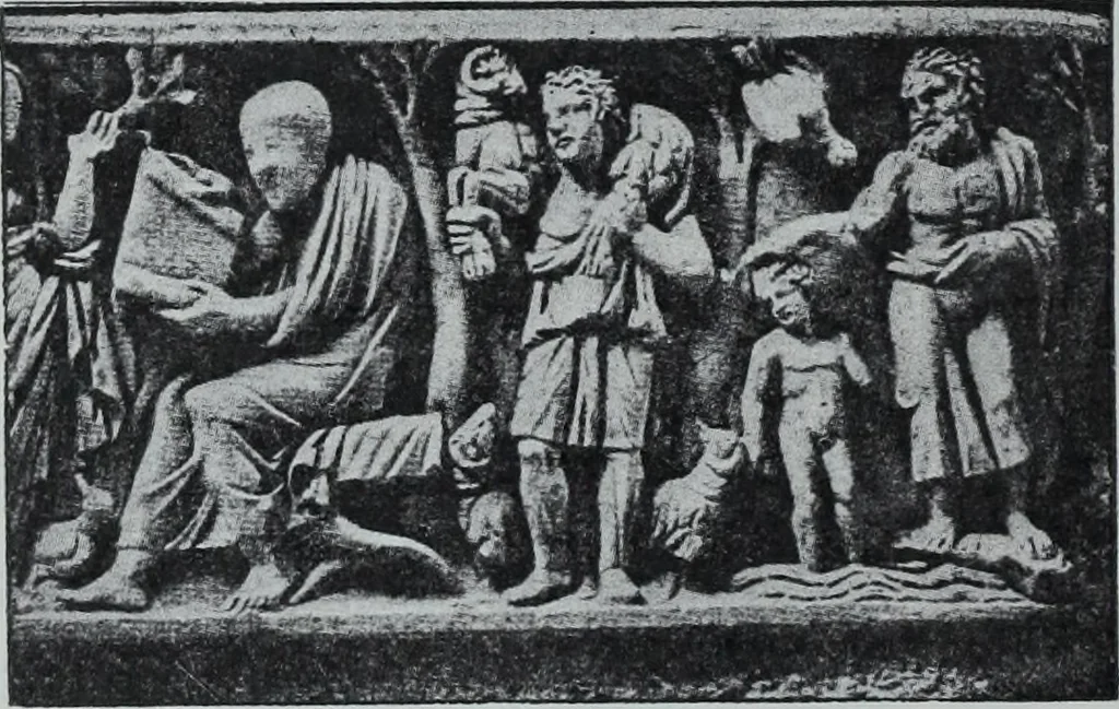An illustration from Archaiologik ephmeris : ekdidomen hypo ts en Athnais Archaiologiks Hetairias, 1862, leaf 47