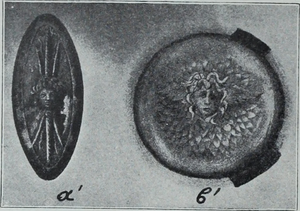 An illustration from Archaiologik ephmeris : ekdidomen hypo ts en Athnais Archaiologiks Hetairias, 1862, leaf 81