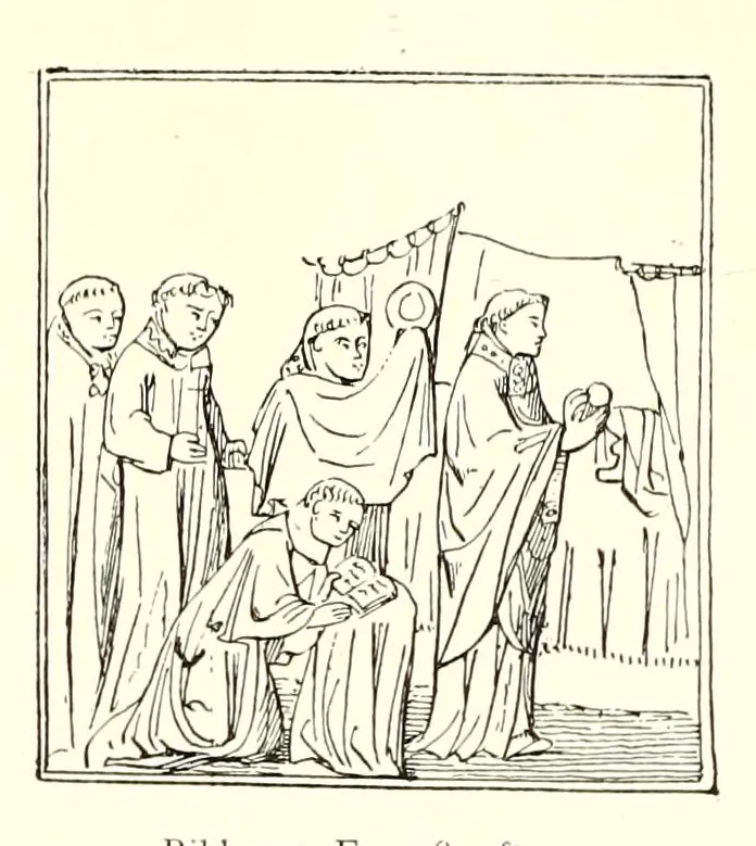 An illustration from Archéologie chrétienne. Les saints de la messe et leurs monuments, 1893, leaf 230