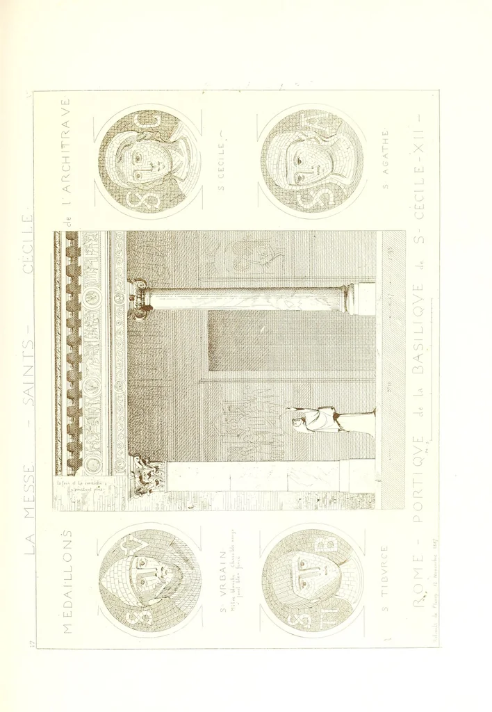 An illustration from Archéologie chrétienne. Les saints de la messe et leurs monuments, 1893, leaf 267