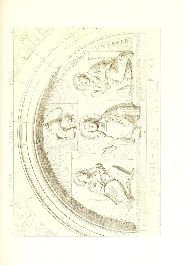 An illustration from Archéologie chrétienne. Les saints de la messe et leurs monuments, 1893, leaf 387
