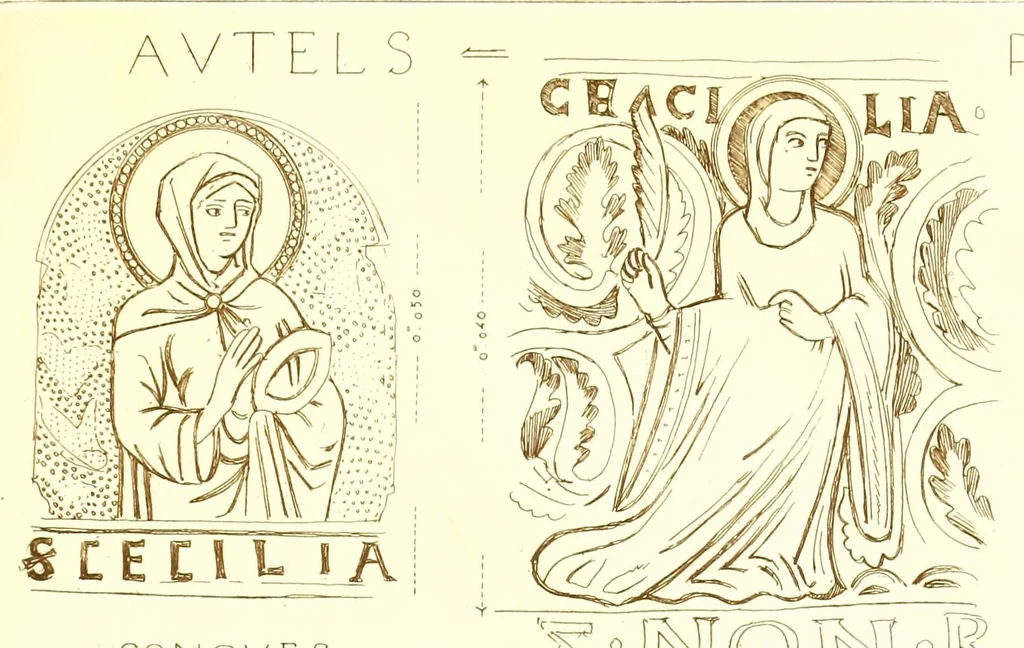An illustration from Archéologie chrétienne. Les saints de la messe et leurs monuments, 1893, leaf 403