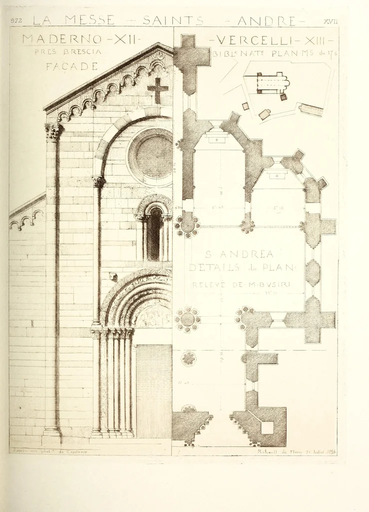 An illustration from Archéologie chrétienne. Les saints de la messe et leurs monuments, 1893, leaf 157