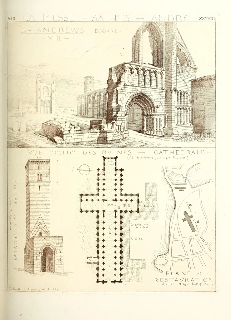 An illustration from Archéologie chrétienne. Les saints de la messe et leurs monuments, 1893, leaf 199