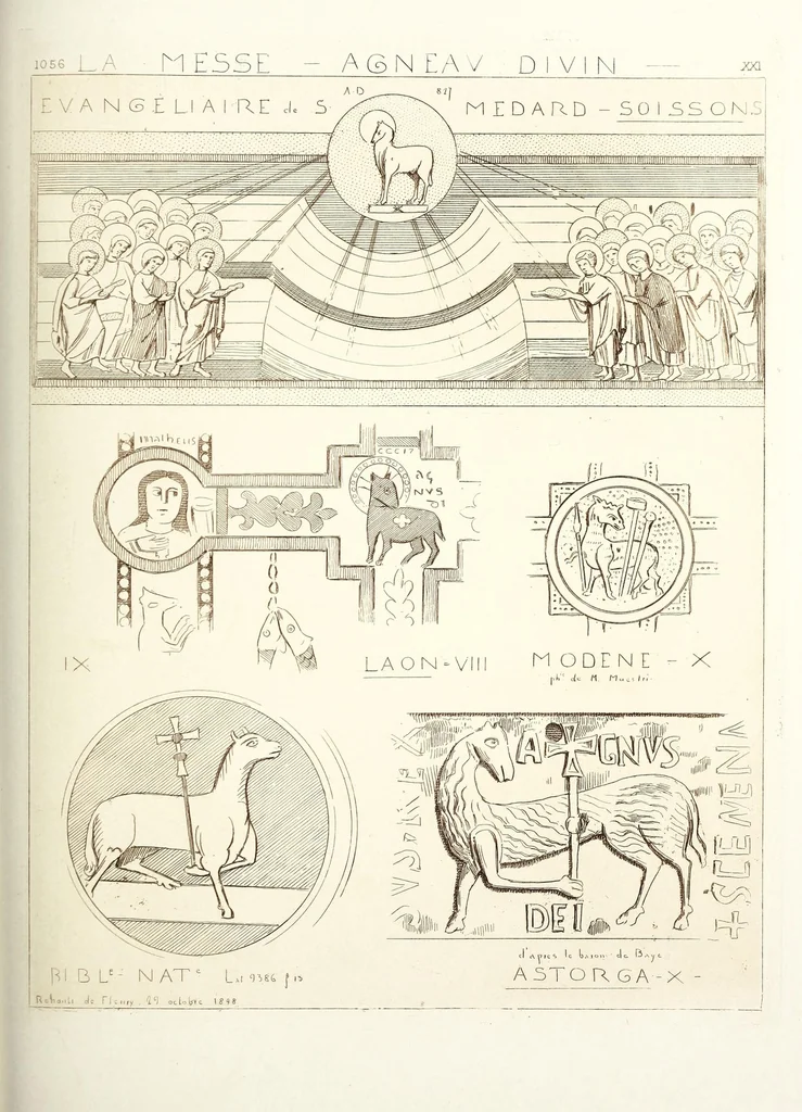 An illustration from Archéologie chrétienne. Les saints de la messe et leurs monuments, 1893, leaf 325
