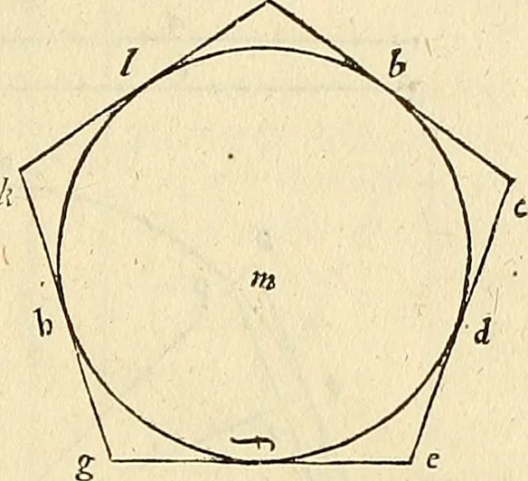 An illustration from Archimedes ta mechri nyn sozomena hapanta. Archimedis Syracusani philosophi ac geometrae excellentissimi opera, quae quidem extant, omnia, multis iam seculis desiderata, atque a quam paucissimis hactenus visa, nuncque primum et Graece et Latine in lucem edita ... Adiecta quoq; sunt Eutocii Ascalonitae in eosdem Archimedis libros commentaria, item Graece et Latine, nunquam antea excusa, 1544, leaf 162