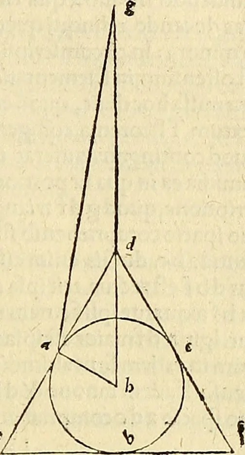 An illustration from Archimedes ta mechri nyn sozomena hapanta. Archimedis Syracusani philosophi ac geometrae excellentissimi opera, quae quidem extant, omnia, multis iam seculis desiderata, atque a quam paucissimis hactenus visa, nuncque primum et Graece et Latine in lucem edita ... Adiecta quoq; sunt Eutocii Ascalonitae in eosdem Archimedis libros commentaria, item Graece et Latine, nunquam antea excusa, 1544, leaf 402