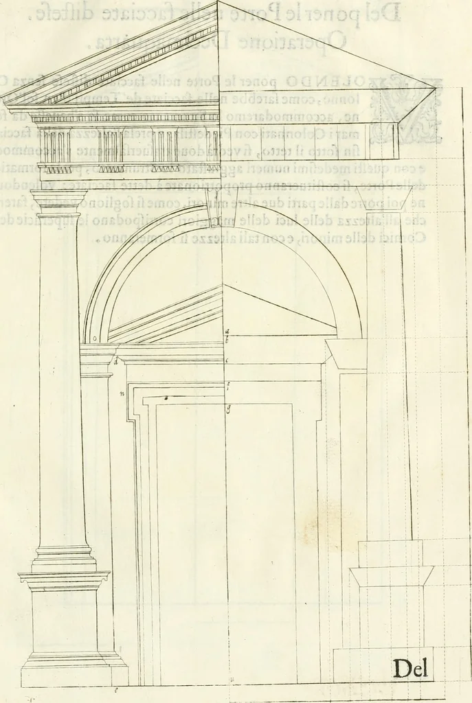 An illustration from Archisesto per formar con facilità li cinque ordini d'architettura : con altri particolari intorno la medesima professione, 1627, leaf 40