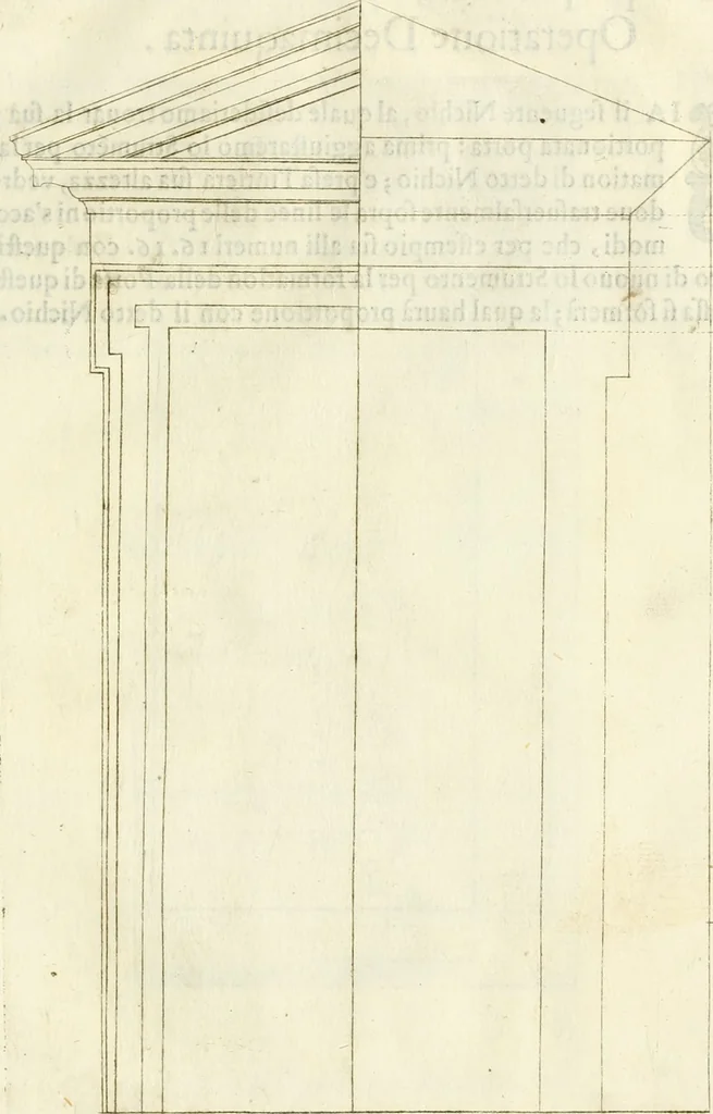 An illustration from Archisesto per formar con facilità li cinque ordini d'architettura : con altri particolari intorno la medesima professione, 1627, leaf 42