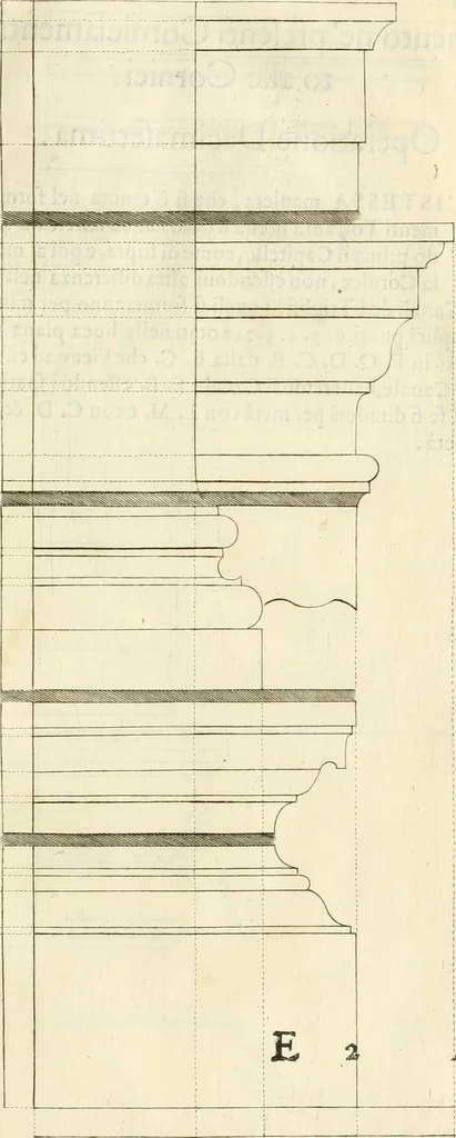 An illustration from Archisesto per formar con facilità li cinque ordini d'architettura : con altri particolari intorno la medesima professione, 1627, leaf 46