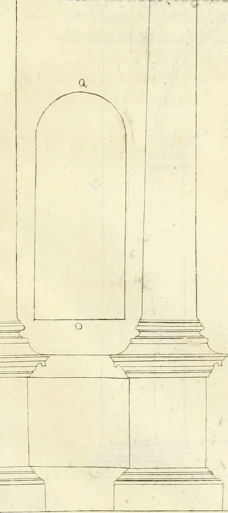 An illustration from Archisesto per formar con facilità li cinque ordini d'architettura : con altri particolari intorno la medesima professione, 1627, leaf 54