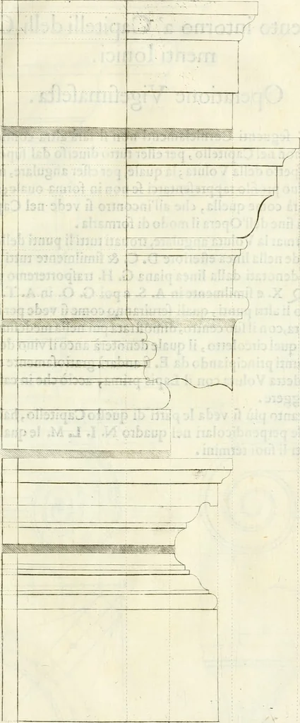 An illustration from Archisesto per formar con facilità li cinque ordini d'architettura : con altri particolari intorno la medesima professione, 1627, leaf 64