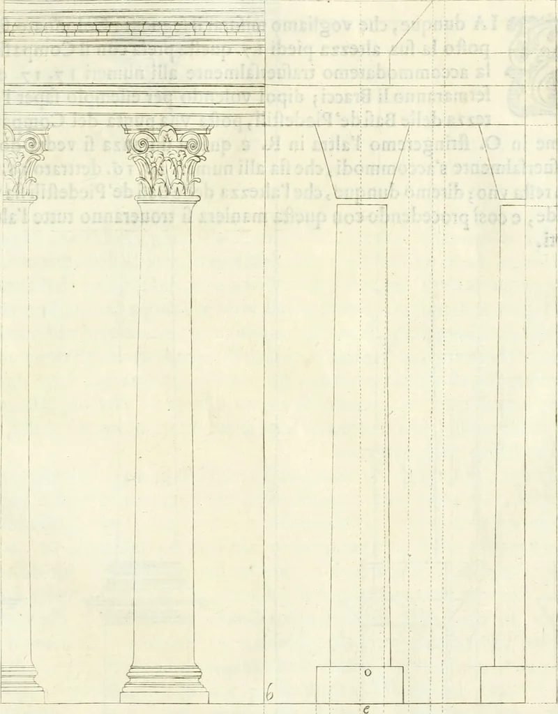 An illustration from Archisesto per formar con facilità li cinque ordini d'architettura : con altri particolari intorno la medesima professione, 1627, leaf 70