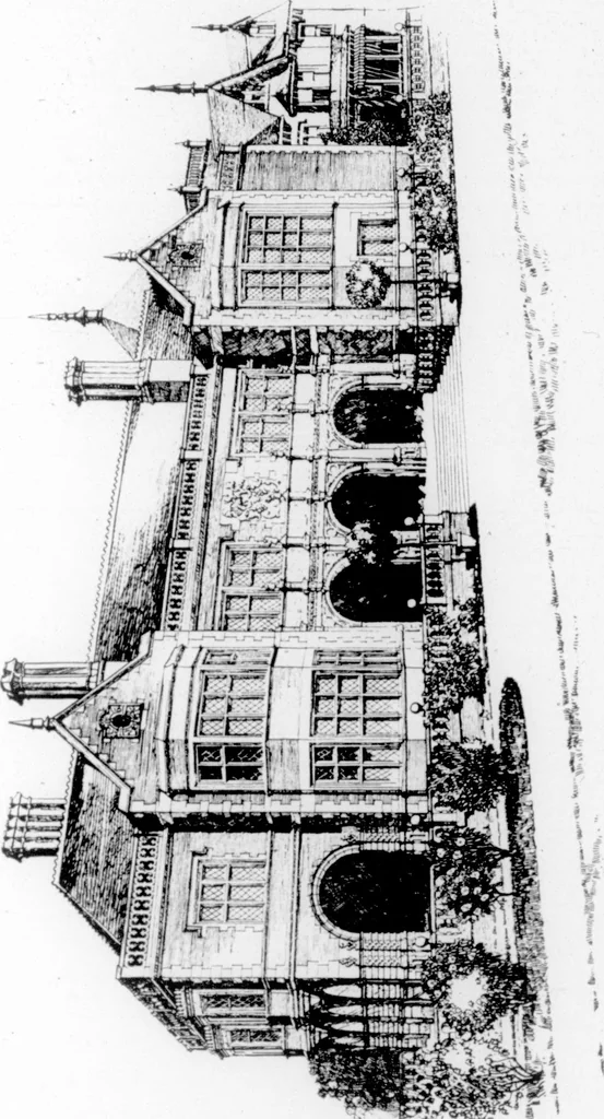 An illustration from The Architect, 1905, leaf 158