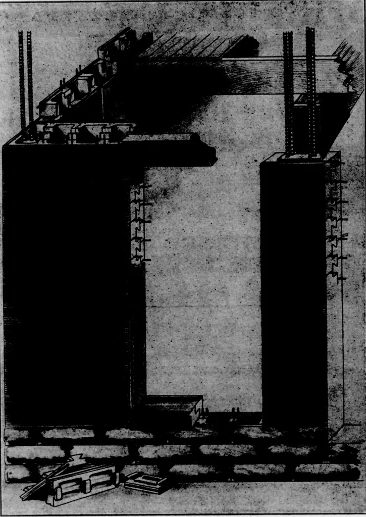 An illustration from The Architect, 1905, leaf 227