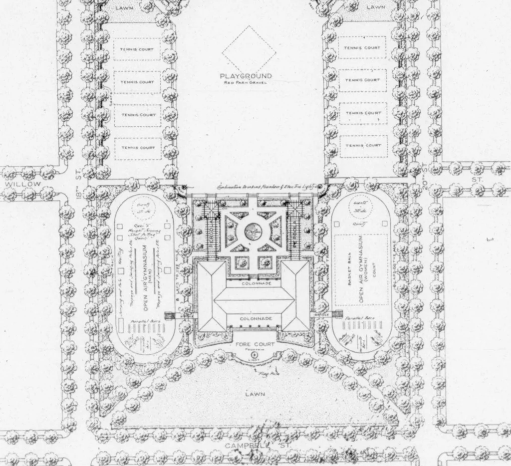 An illustration from The Architect, 1905, leaf 263