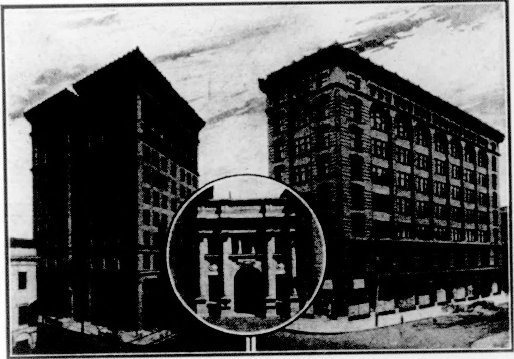 An illustration from The Architect, 1905, leaf 320