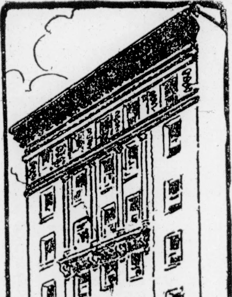 An illustration from The Architect, 1905, leaf 334