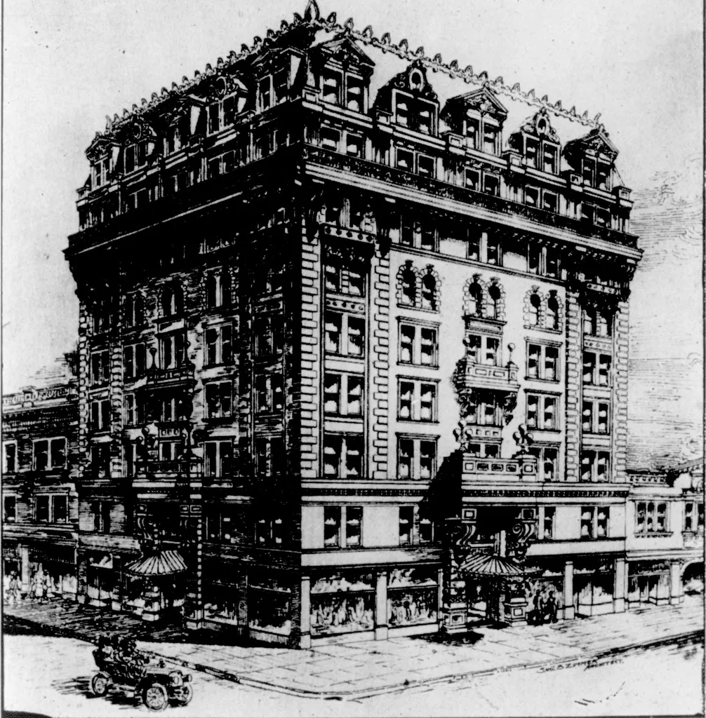 An illustration from The Architect, 1905, leaf 441