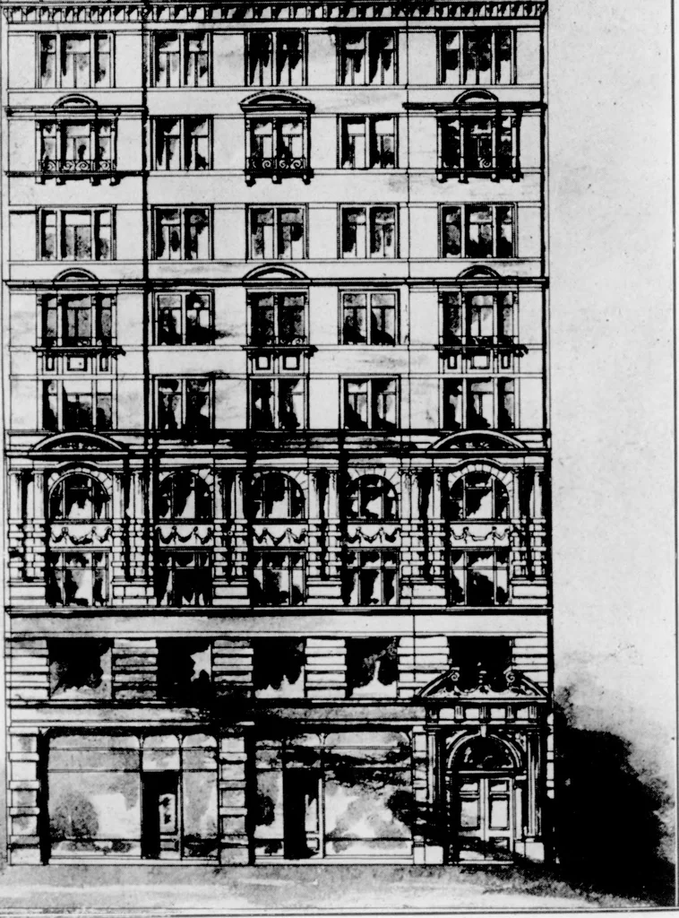An illustration from The Architect, 1905, leaf 450