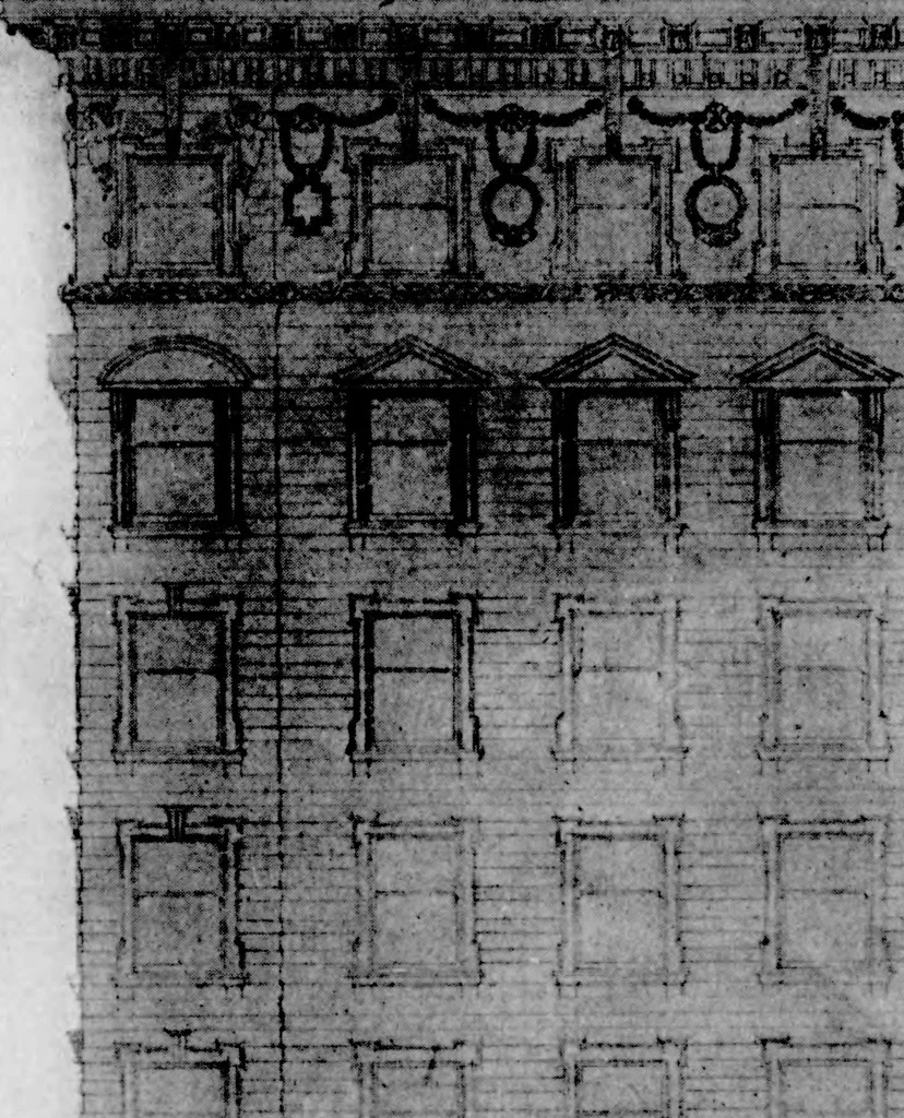 An illustration from The Architect, 1905, leaf 495