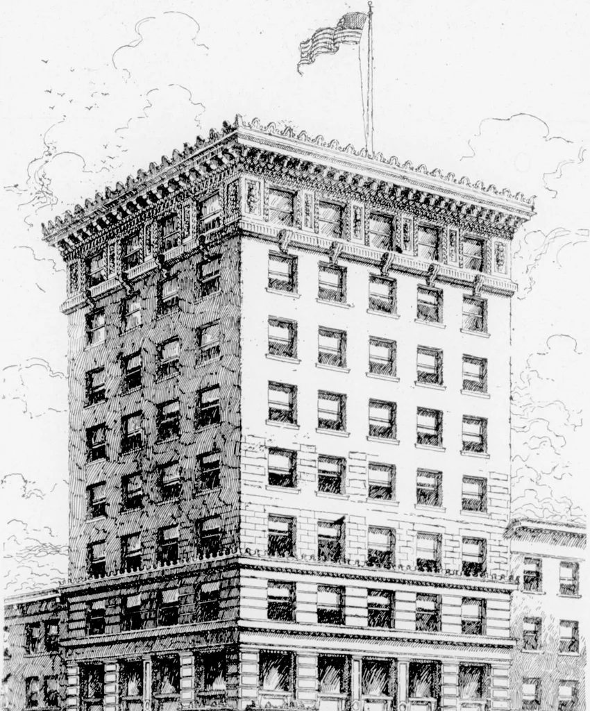 An illustration from The Architect, 1905, leaf 500