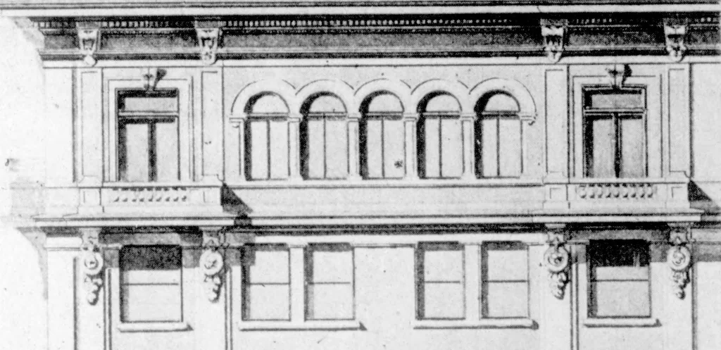 An illustration from The Architect, 1905, leaf 504