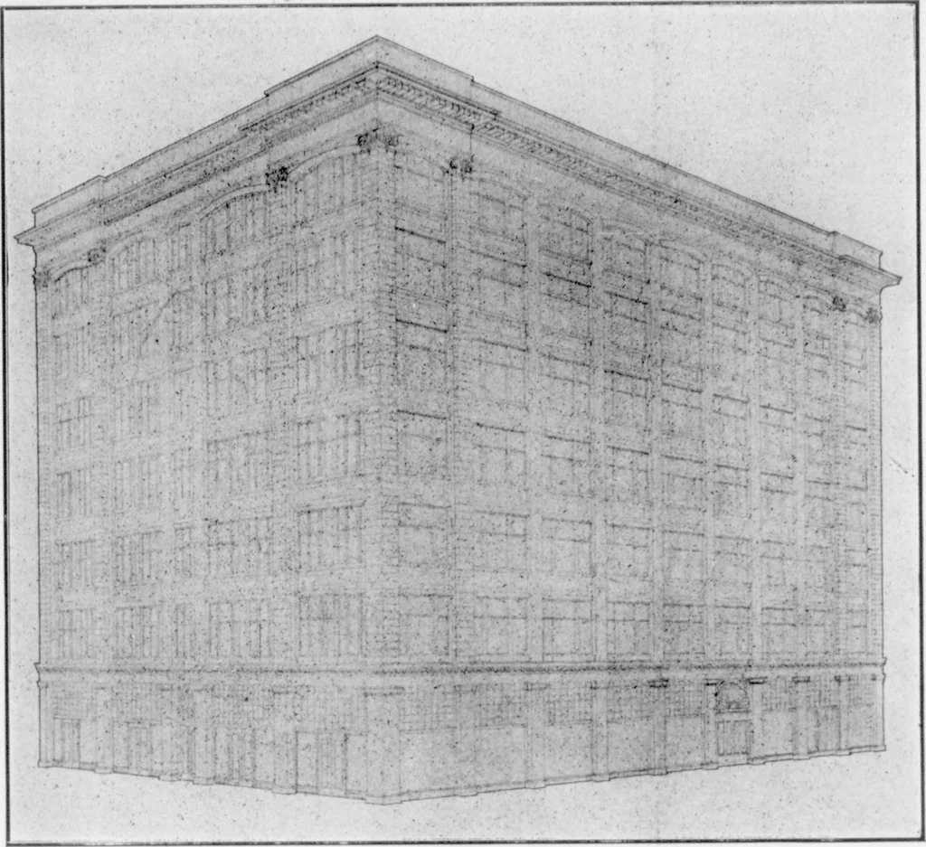 An illustration from The Architect, 1905, leaf 515