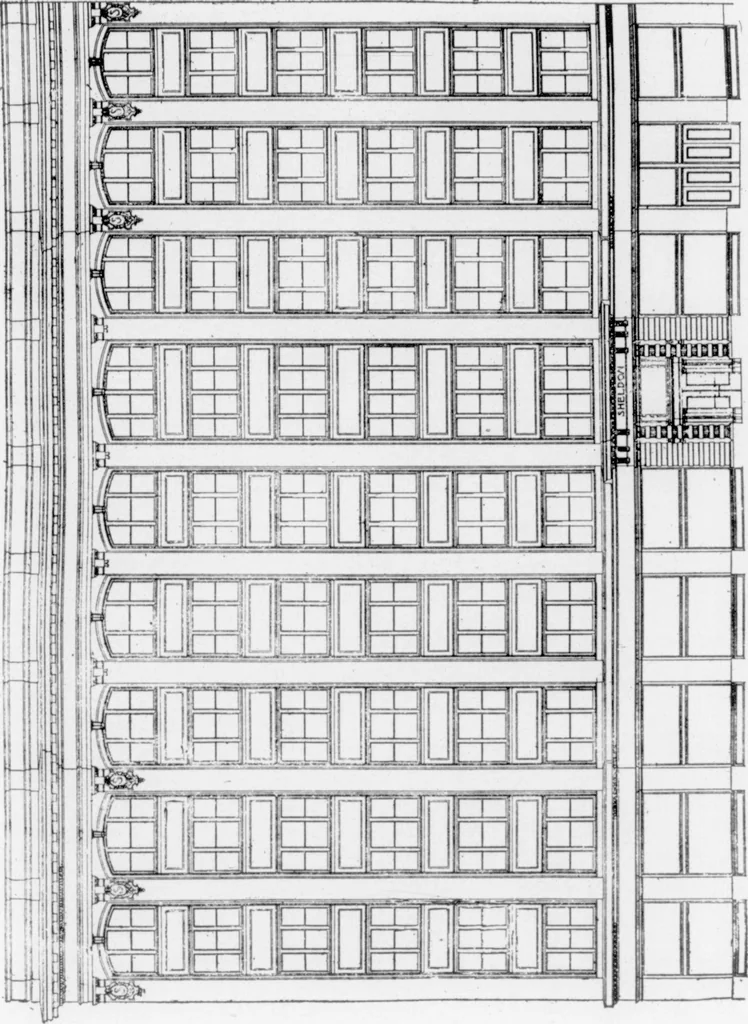 An illustration from The Architect, 1905, leaf 516