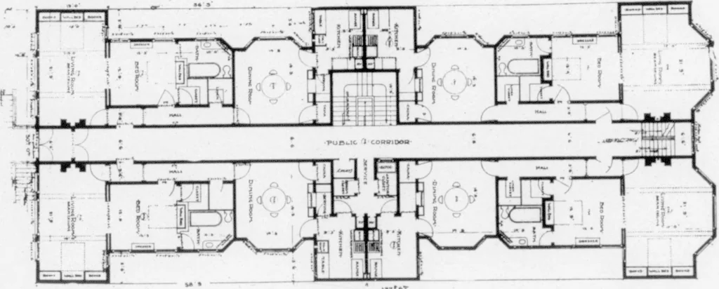 An illustration from The Architect, 1905, leaf 582