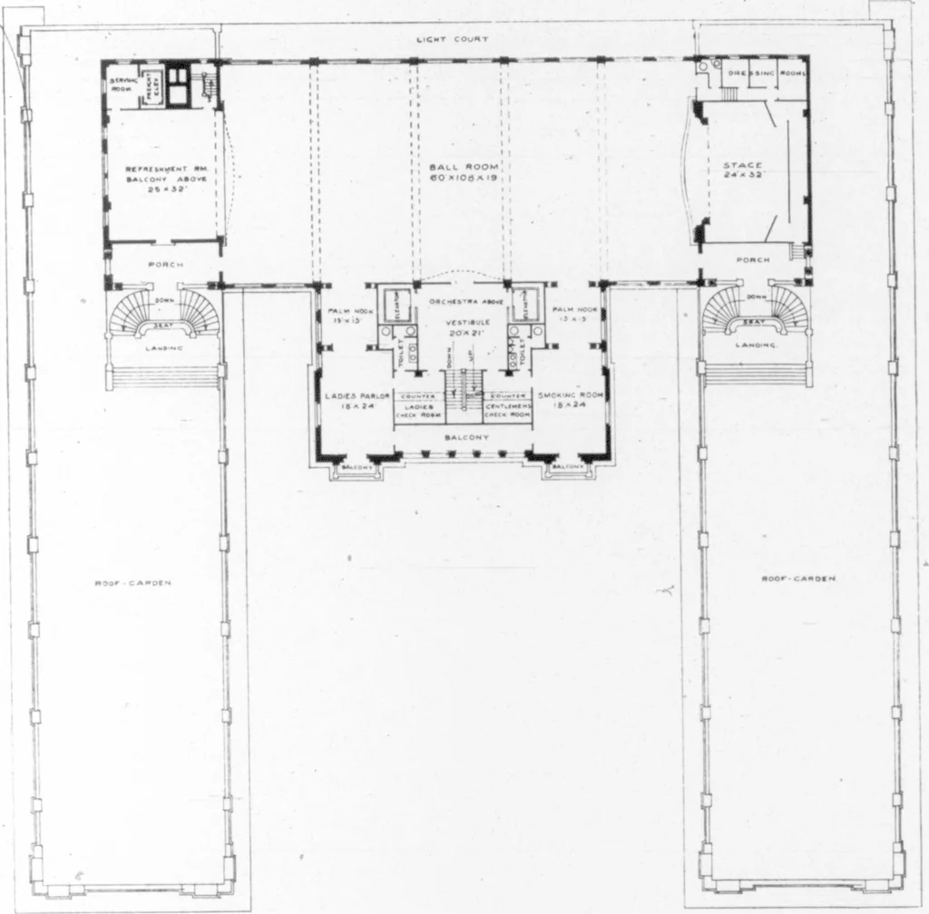 An illustration from The Architect, 1905, leaf 99