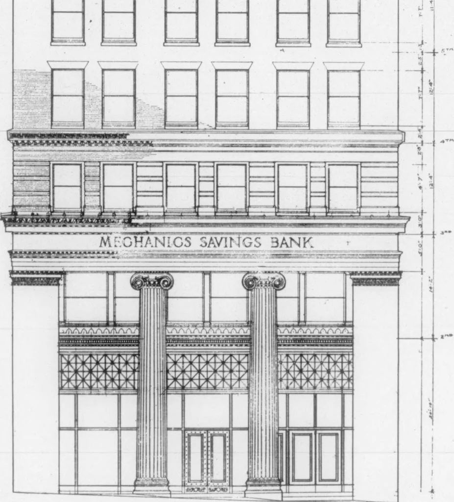 An illustration from The Architect, 1905, leaf 194