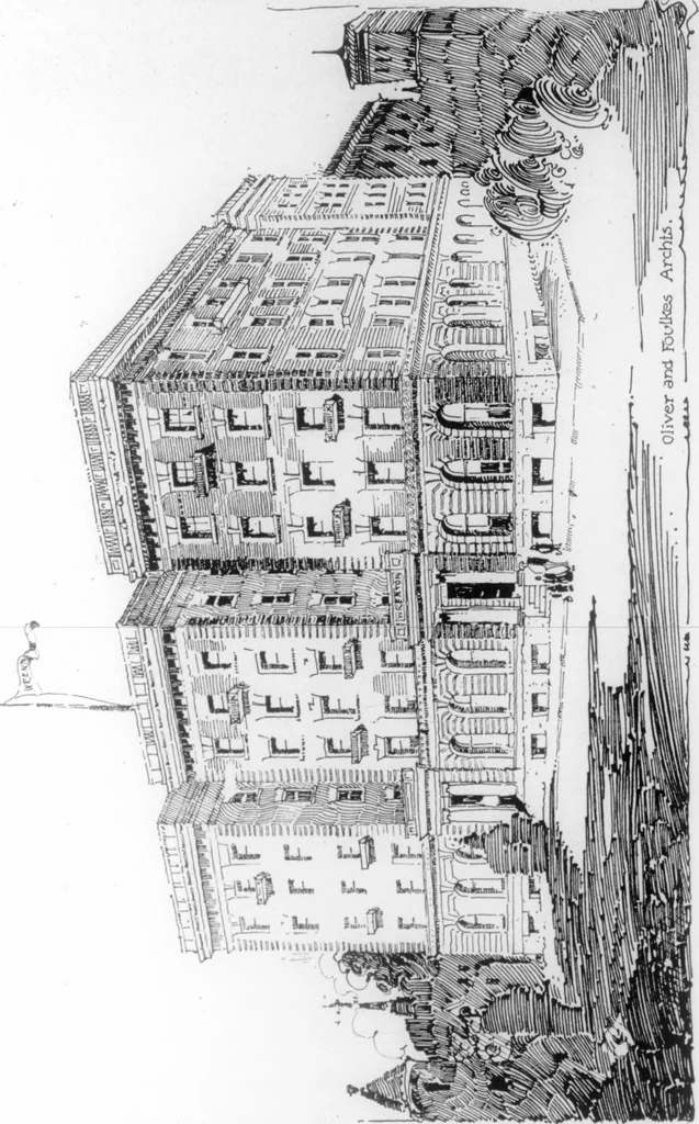 An illustration from The Architect, 1905, leaf 259