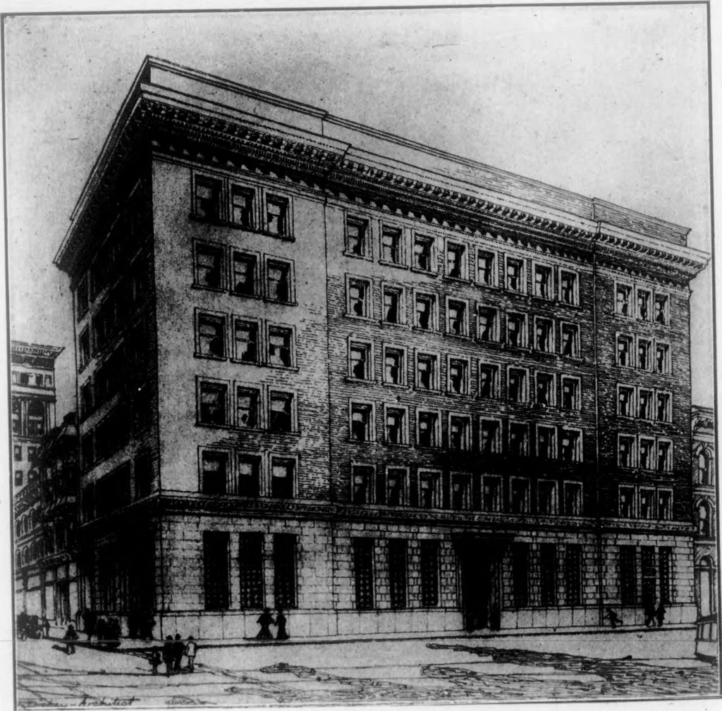An illustration from The Architect, 1905, leaf 376
