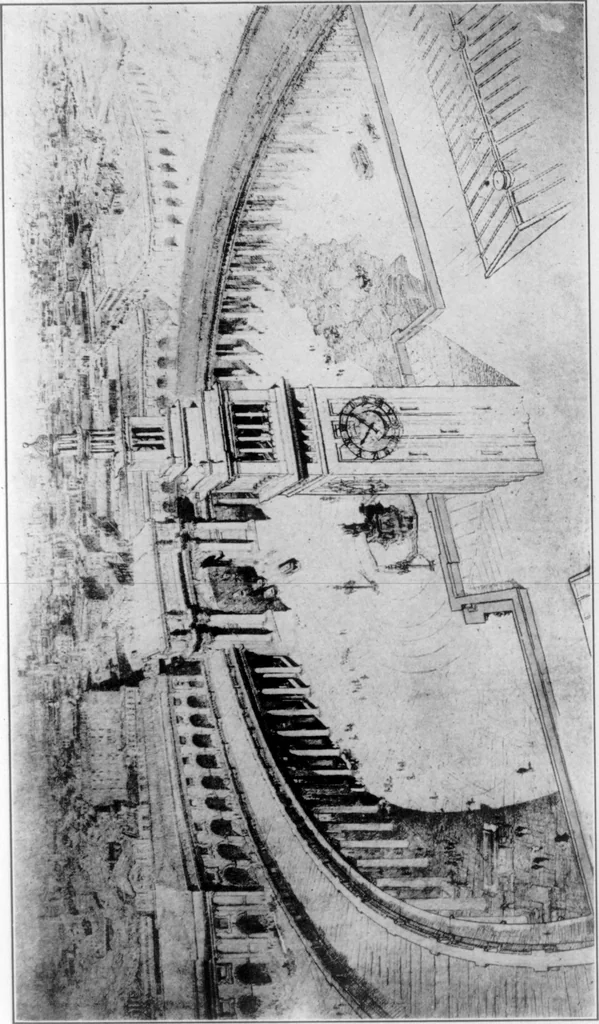 An illustration from The Architect, 1905, leaf 554