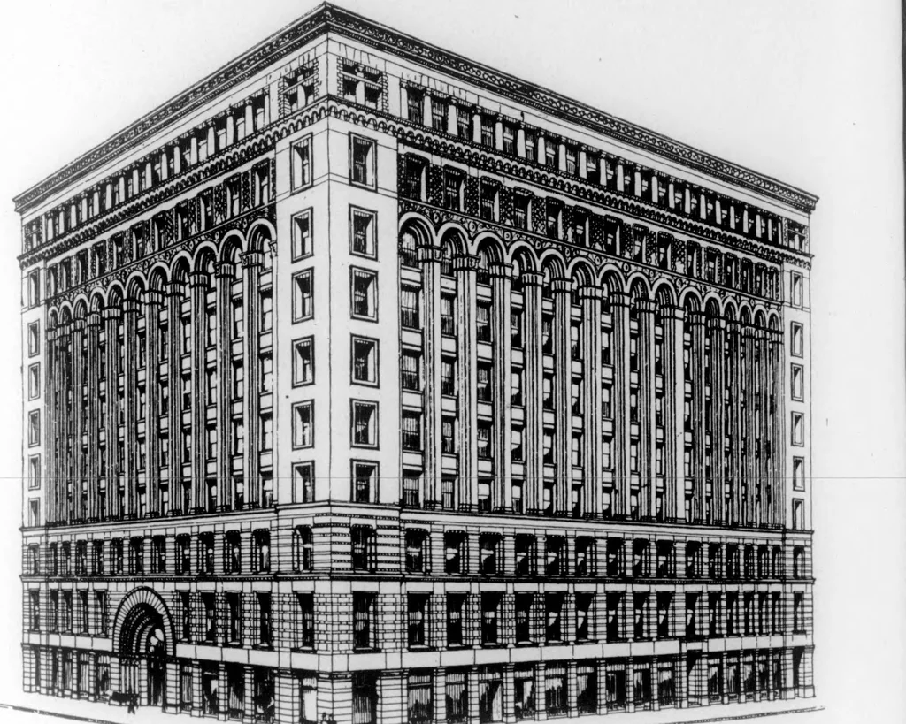An illustration from The Architect, 1905, leaf 555