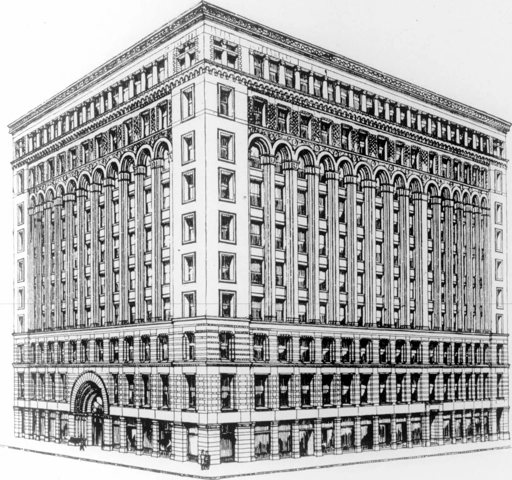 An illustration from The Architect, 1905, leaf 556