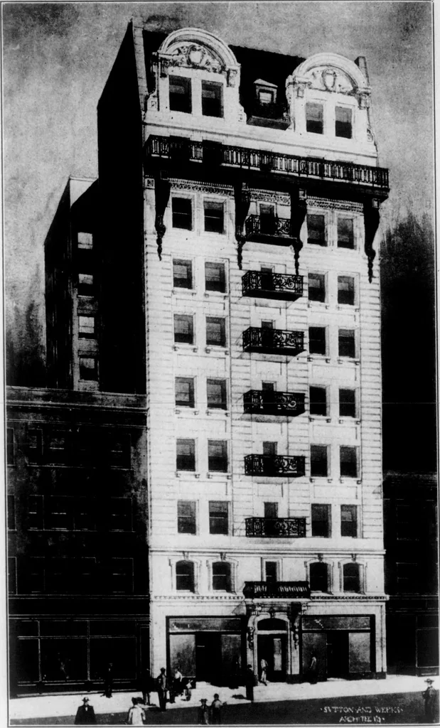 An illustration from The Architect, 1905, leaf 558