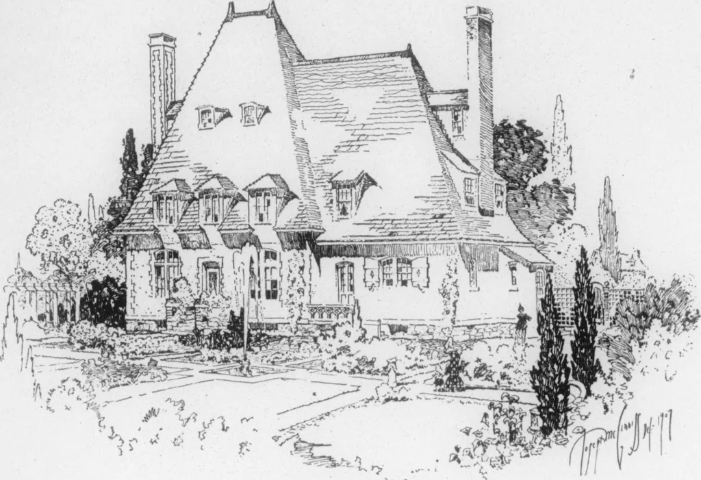 An illustration from The Architect, 1905, leaf 692