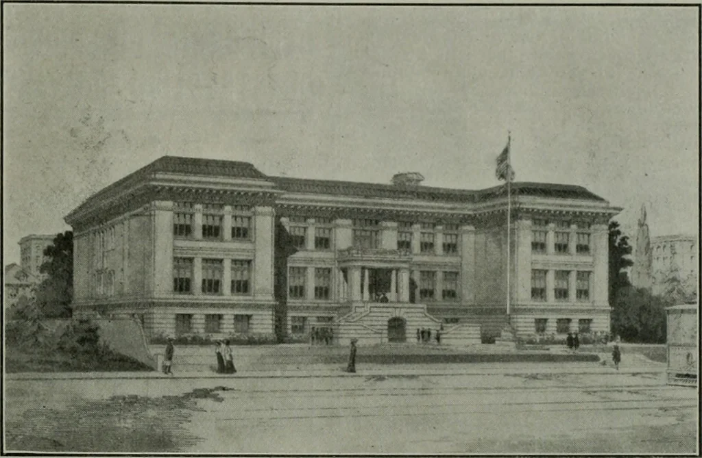 An illustration from The Architect & engineer of California and the Pacific Coast, 1905, leaf 122