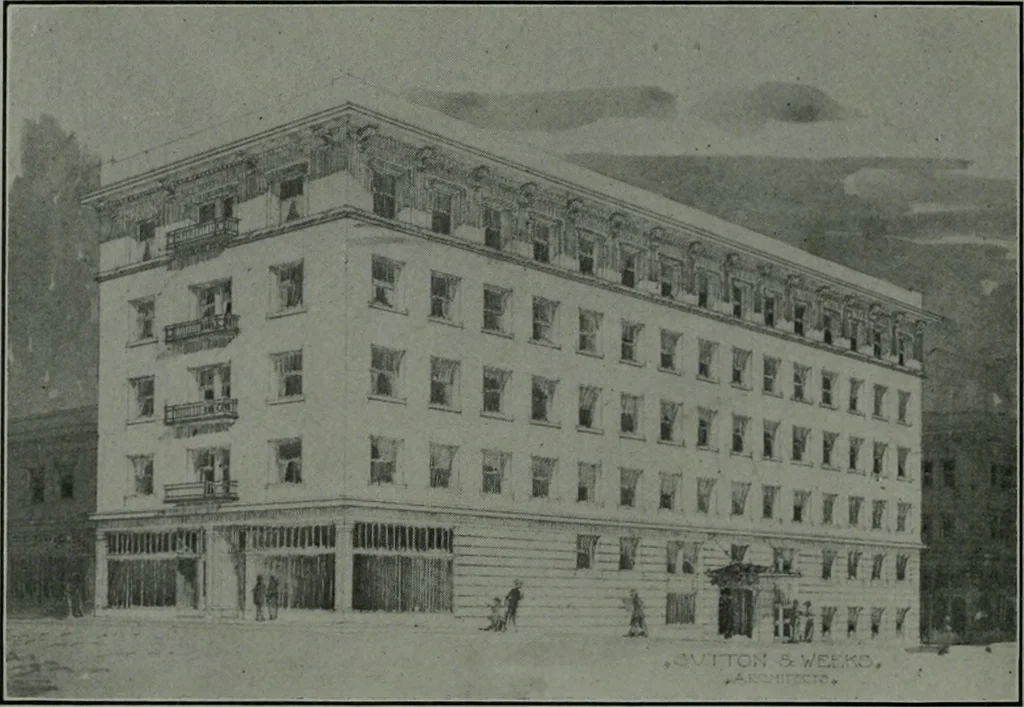 An illustration from The Architect & engineer of California and the Pacific Coast, 1905, leaf 221