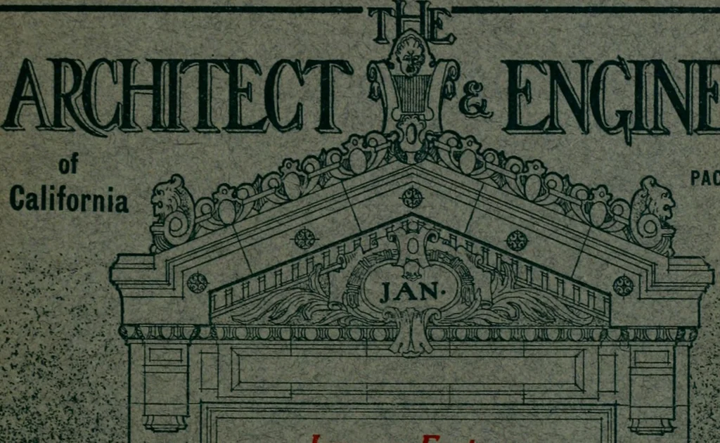 An illustration from The Architect & engineer of California and the Pacific Coast, 1905, leaf 344