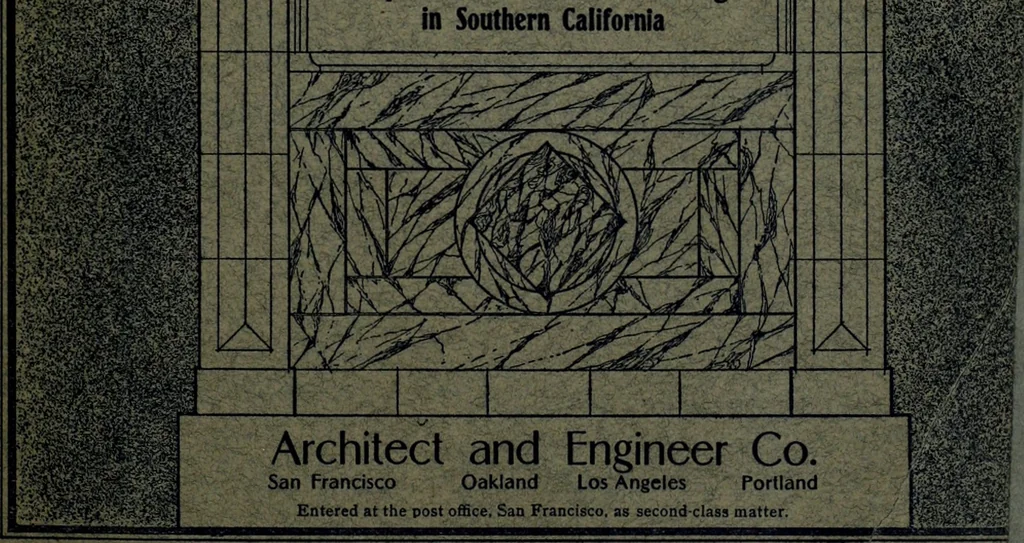 An illustration from The Architect & engineer of California and the Pacific Coast, 1905, leaf 4