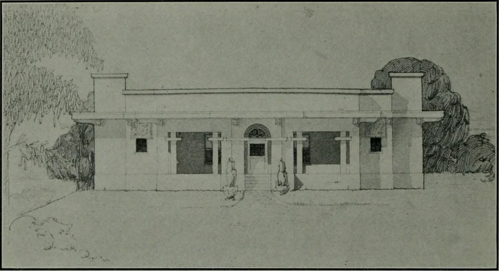 An illustration from The Architect & engineer of California and the Pacific Coast, 1905, leaf 407
